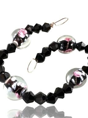 Wired Strand of Vintage Czech Glass Beads